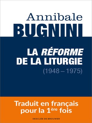 cover image of La réforme de la liturgie (1948-1975)